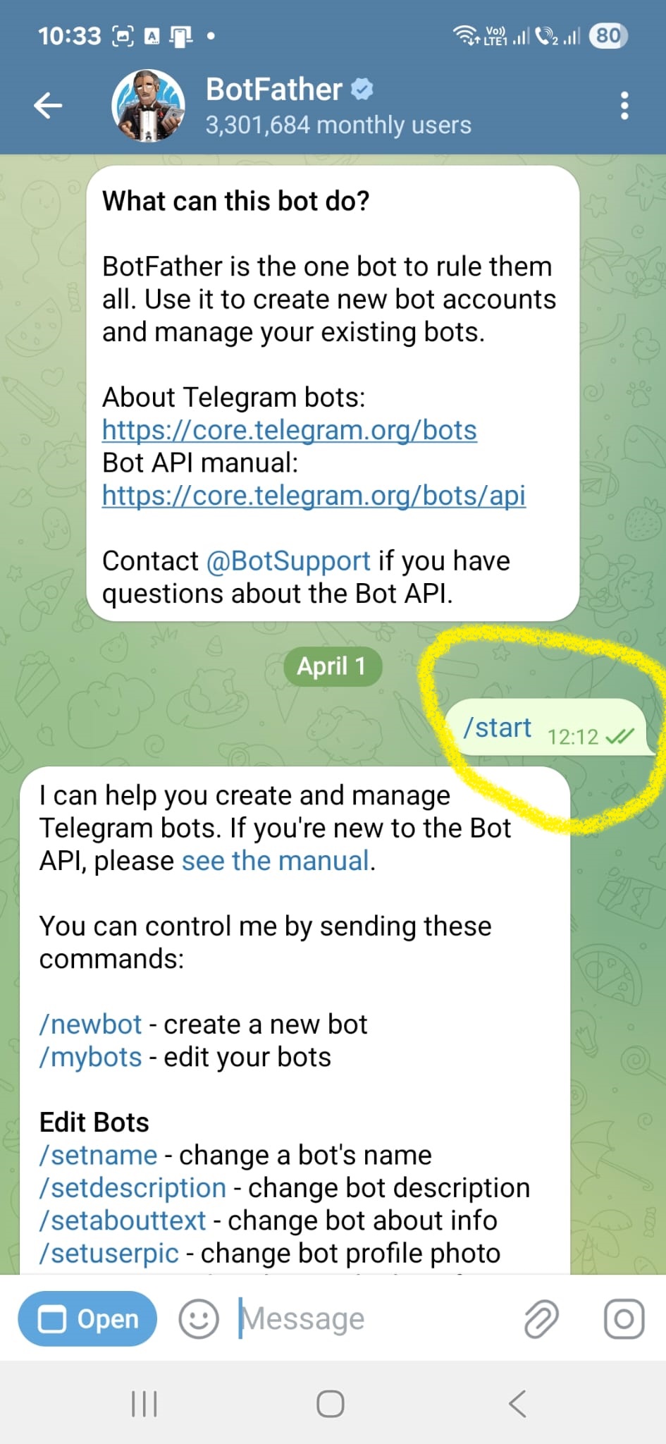 Telegram screenshot 1