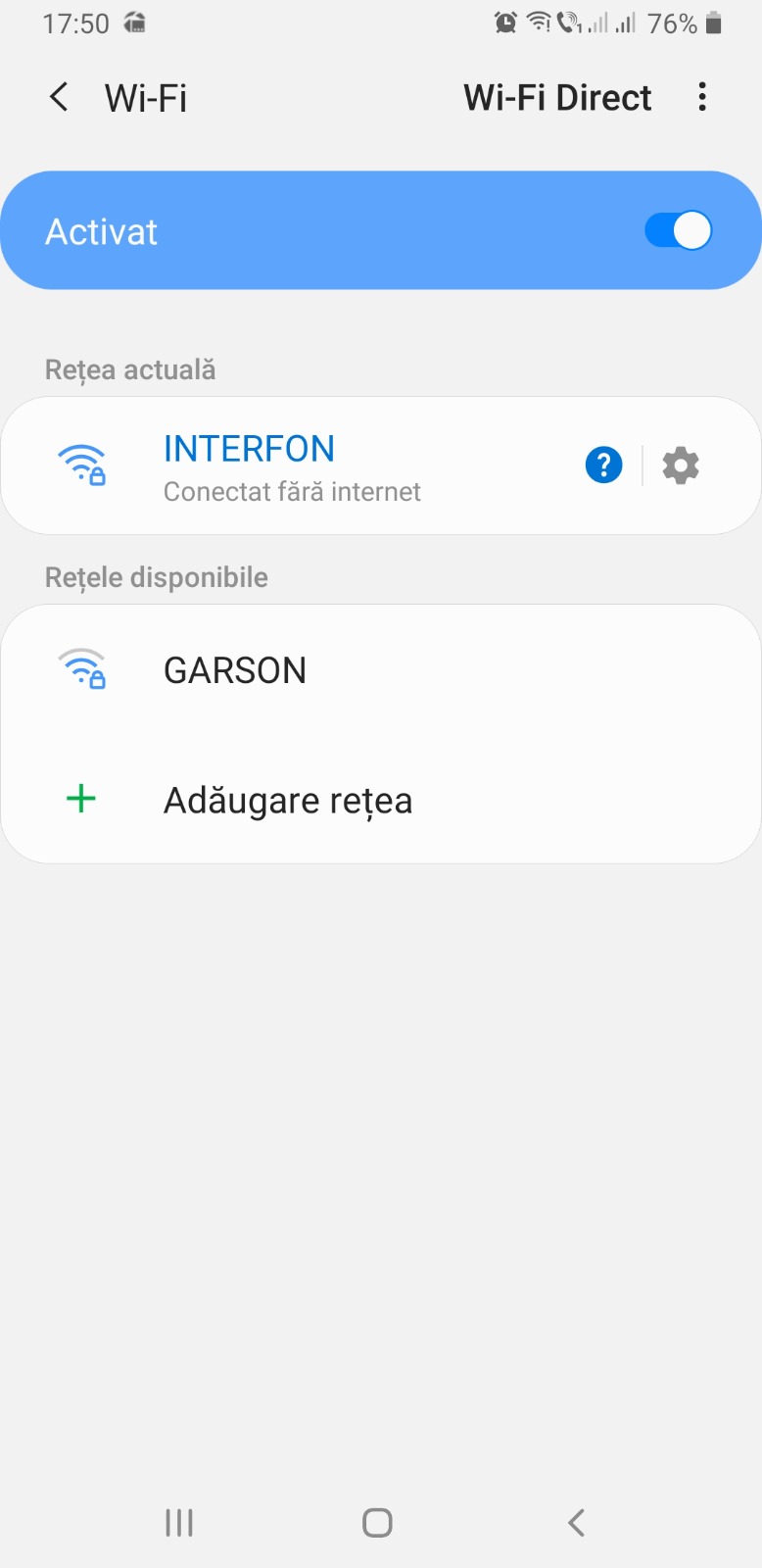 Lista rețelelor disponibile - WiFiManager